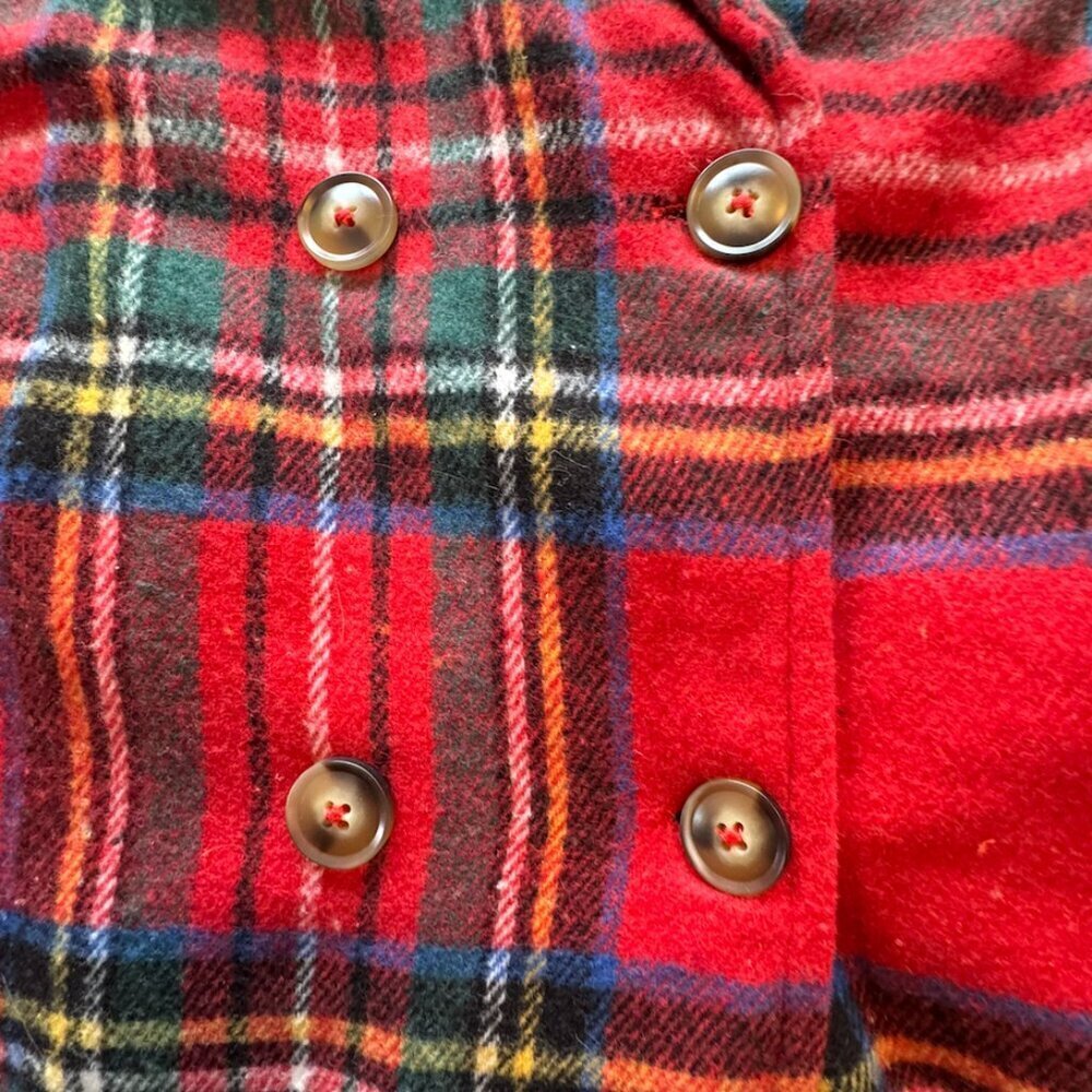 Shein girls plaid double-breasted coat Size 8 youth (E35) - Picture 6 of 6